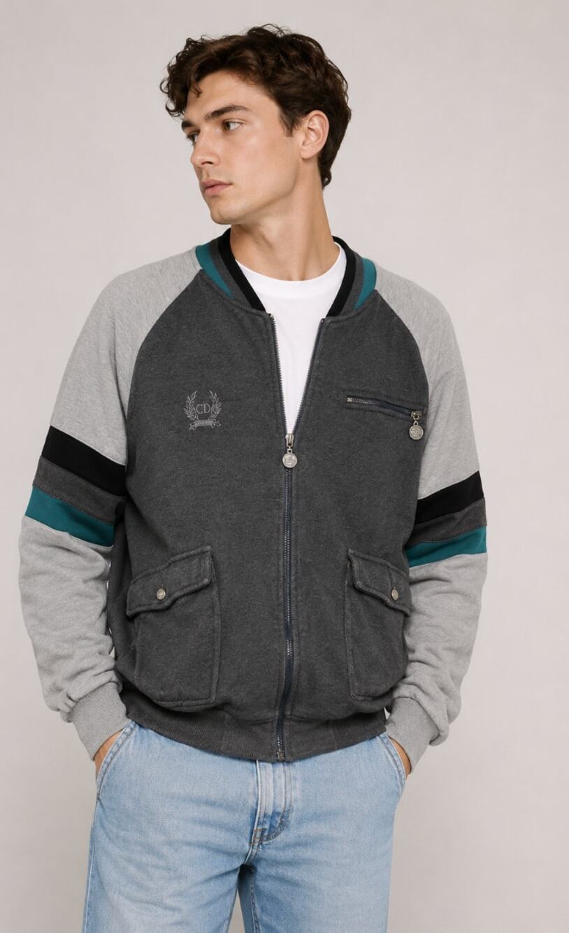 Vintage Christian Dior Monsieur Track Jacket Colorblock CD Crest Zip Sweatshirt